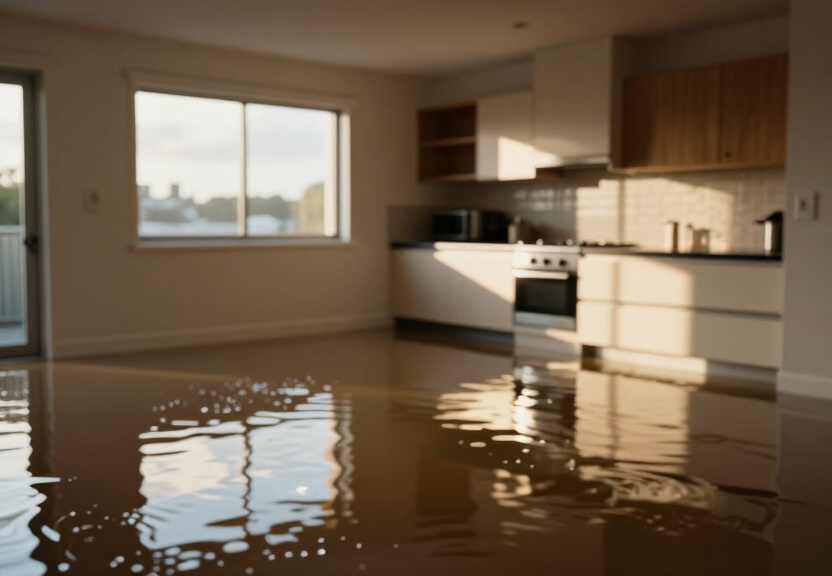 Flooded basement in Annangrove home before extraction